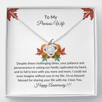 To My Wife Necklace, Gifts For Wife, Necklaces, Pendant Necklace, Love Knot, For Wife, Christmas Necklace, Romantic Necklace Spouse Gift - Thegiftio UK