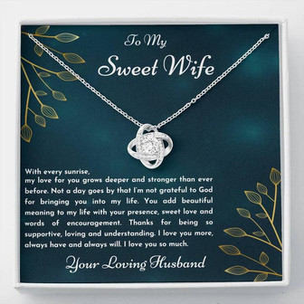 Gift For Wife | With Every Sunrise | Love Knot Necklace - Thegiftio UK