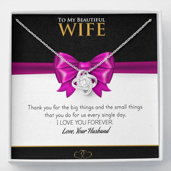 Gift To Wife From Husband - Classic Love Knot Necklace - Thegiftio UK