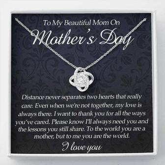 Gifts For Mother's Day Necklace Mother Daughter Gift Love Knot Necklace, Mom Necklace For Mother's Day 2021 Lockdown Present For Mom - Thegiftio UK