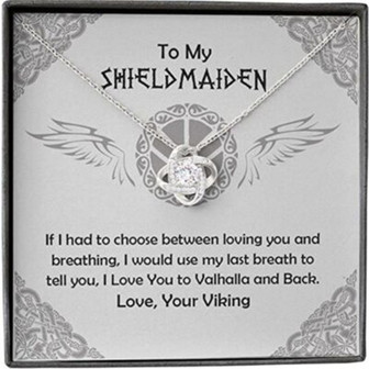 Girlfriend Necklace, Future Wife Necklace, Wife Necklace, Shieldmaiden Necklace, Viking For Women, Last Minutes Gifts For Her, Wife, Soulmate - Thegiftio UK