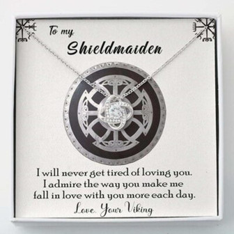 Girlfriend Necklace, Future Wife Necklace, Wife Necklace, Shieldmaiden Necklace, Viking Necklace For Girlfriend - Thegiftio UK