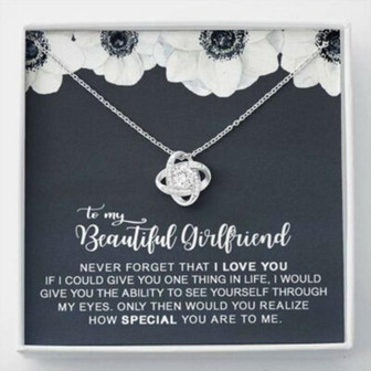 Girlfriend Necklace, Girlfriend Necklace Gifts From Boyfriend , Never Forget That I Love You - Thegiftio UK