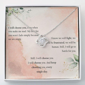 Girlfriend Necklace, I Will Choose You Necklace , Gift For Her Necklace , Necklace With Gift Box - Thegiftio UK