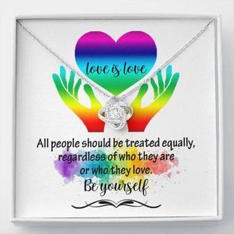 Girlfriend Necklace, Lgbt Gift Necklace, Love Is Love, Transgender Pride, Pride Month Gift, Gay Pride, Lesbian Pride, Bisexual Gift - Thegiftio UK