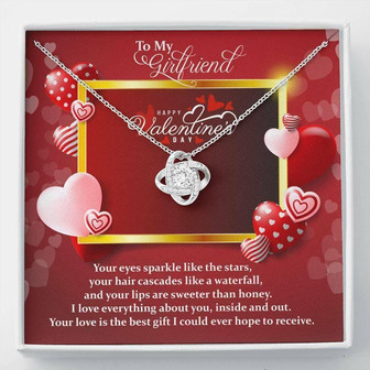Girlfriend Necklace, Love Knot Necklace Gift For Girlfriend Valentine Gift , Your Love Is The Best Gift - Thegiftio UK