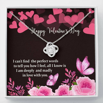 Girlfriend Necklace, Love Knot Necklace Gift For Her Valentine Gift , Deeply And Madly In Love With You - Thegiftio UK