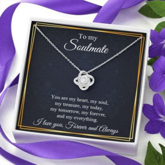 Girlfriend Necklace, Necklace For Girlfriend, Soulmate Gift, Gift For Girlfriend, Anniversary - Thegiftio UK