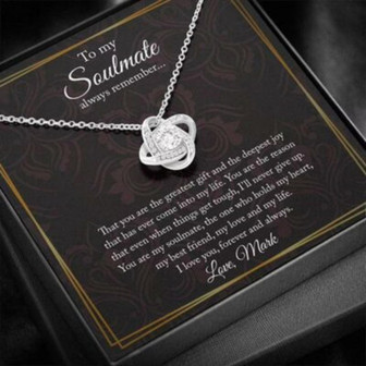 Girlfriend Necklace, Necklace For Girlfriend, Soulmate Gift, Gift For Girlfriend, Anniversary - Thegiftio UK