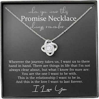 Girlfriend Necklace, Promise Necklace For Girlfriend From Boyfriend, Promise Necklace For Her - Thegiftio UK