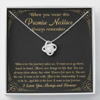 Girlfriend Necklace, Promise Necklace For Girlfriend From Boyfriend, Girlfriend Gifts - Thegiftio UK