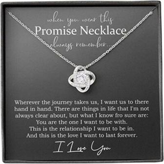 Girlfriend Necklace, Promise Necklace For Girlfriend From Boyfriend, For Couples, Promise Necklace For Her - Thegiftio UK
