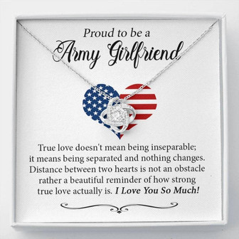 Girlfriend Necklace, Proud Army Girlfriend Gift, Necklace For Army Girlfriend, Us Army Girlfriend, Police Girlfriend Gift, Girlfriend Anniversary - Thegiftio UK
