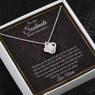Girlfriend Necklace, Soulmate Gift Necklace, Necklace For Girlfriend, Gift For Girlfriend Anniversary - Thegiftio UK