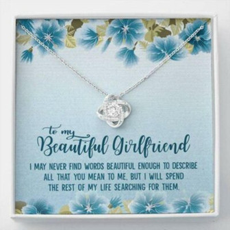 Girlfriend Necklace, To My Beautiful Girlfriend Necklace , Never Find The Words - Thegiftio