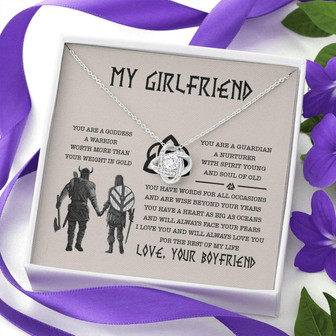 Girlfriend Necklace, To My Girlfriend, Gift For Girlfriend Necklace, Shieldmaiden Necklace, Viking Style Love Necklace - Thegiftio UK