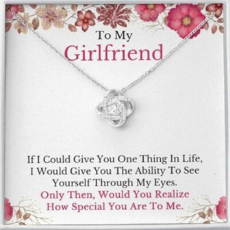 Girlfriend Necklace, To My Girlfriend Necklace, Anniversary Birthday Christmas Gift For Girlfriend - Thegiftio UK