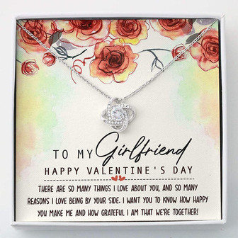 Girlfriend Necklace, Valentine’S Day Gift For Girlfriend Necklace , Love Knot Necklace With Gift Box - Thegiftio UK