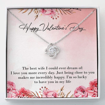 Girlfriend Necklace, Valentines Day Gift For Girlfriend Necklace , Love Knot , Necklace With Gift Box - Thegiftio UK
