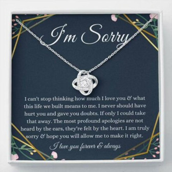 Girlfriend Necklace, Wife Necklace, I’M Sorry Necklace Apology Gift, Gift For Wife/Girlfriend/Partner, Forgiveness Gift, - Thegiftio UK