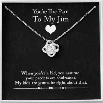 Girlfriend Necklace, Wife Necklace, Personalized Necklace Soulmate Gift, You’Re The Pam To My Jim Custom Name - Thegiftio UK