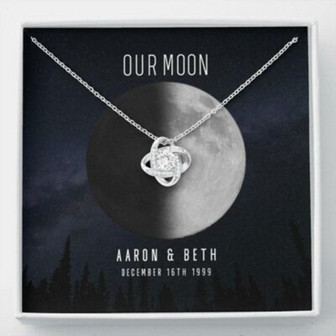 Girlfriend Necklace, Wife Necklace, Pesonalized Our Moon Phase Custom Necklace, Girlfriend Gift, Wife Gift, Moon Phase Gift - Thegiftio
