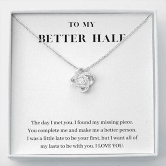 Girlfriend Necklace, Wife Necklace, To My Better Half Necklace , You Complete Me, Gift For Girlfriend Wife - Thegiftio UK