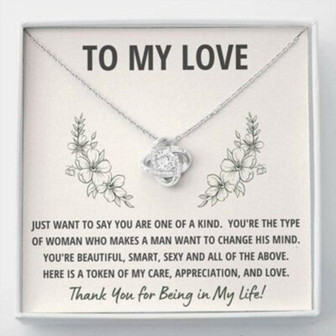 Girlfriend Necklace, Wife Necklace, To My Love Token Love Knot Necklace Gift - Thegiftio UK