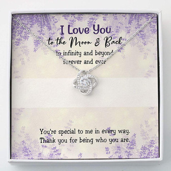 Girlfriend Necklace, Wife Necklace, To My Love Necklace , Gifts For Her To The Moon & Back , Love Knot Necklace - Thegiftio