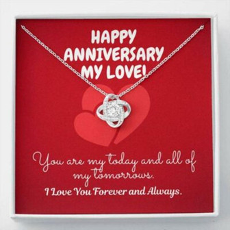 Girlfriend Necklace, Wife Necklace, To My Love Tomorrow Love Knot Necklace Anniversary Gift - Thegiftio UK