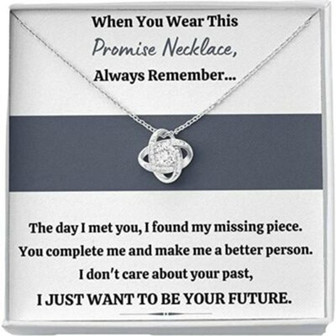 Girlfriend Necklace, Wife Necklace, To My Love “Promise Necklace , Your Future” Necklace Gift - Thegiftio UK