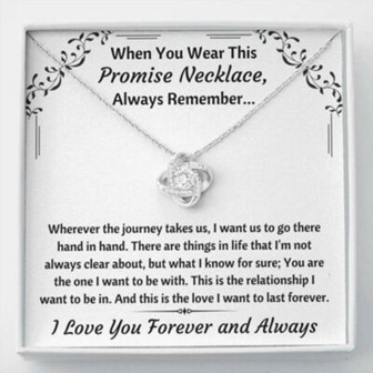 Girlfriend Necklace, Wife Necklace, To My Love Promise Necklace Love Knot Necklace Gift - Thegiftio UK