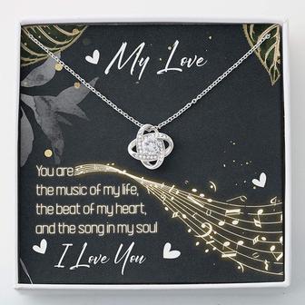 Girlfriend Necklace, Wife Necklace, To My Love , You Are The Music Of My Life Necklace With Gift Box - Thegiftio UK