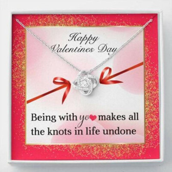 Girlfriend Necklace, Wife Necklace, To My Love Knots Love Knot Necklace Gift - Thegiftio UK