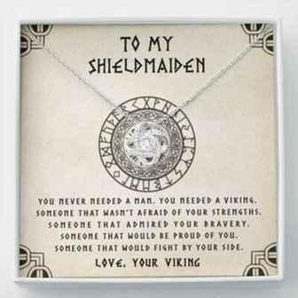 Girlfriend Necklace, Wife Necklace, To My Shieldmaiden Necklace Gift , You Needed A Viking - Thegiftio UK