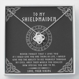 Girlfriend Necklace, Wife Necklace, To My Shieldmaiden Necklace , Never Forget That I Love You , Gift For Wife Future Wife Girlfriend - Thegiftio UK