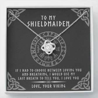 Girlfriend Necklace, Wife Necklace, To My Shieldmaiden Necklace Gift For Wife Future Wife Girlfriend - Thegiftio UK