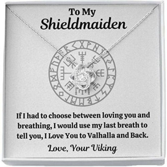 Girlfriend Necklace, Wife Necklace, To My Shieldmaiden “Breathing” Necklace Gift - Thegiftio UK