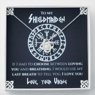 Girlfriend Necklace, Wife Necklace, To My Shieldmaiden Necklace From Viking, Gift For Wife, Girlfriend, Fiance, Future Wife - Thegiftio UK