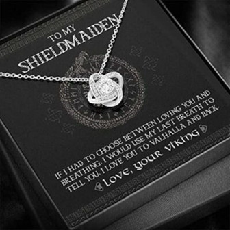 Girlfriend Necklace, Wife Necklace, To My Shieldmaiden Necklace For Wife, Future Wife, Girlfriend Necklace - Thegiftio UK