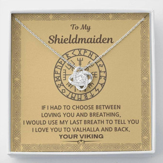 Girlfriend Necklace, Wife Necklace, To My Shieldmaiden Necklace , Wife Gift , Girlfriend Gift , Viking Style Gift - Thegiftio UK