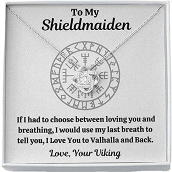 Girlfriend Necklace, Wife Necklace, To My Shieldmaiden Necklace Gift , Breathing Necklace Gift For Fiance, Girlfriend, Future Wife, Wife Gift - Thegiftio UK