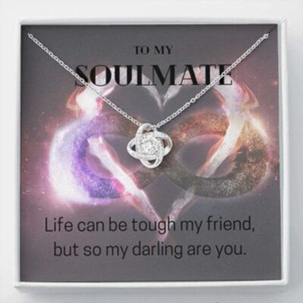Girlfriend Necklace, Wife Necklace, To My Soulmate Necklace Gift , Life Can Be Tough , Always Remember Necklace - Thegiftio UK