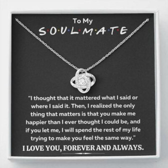 Girlfriend Necklace, Wife Necklace, To My Soulmate Love Knot Necklace Gift - Thegiftio UK