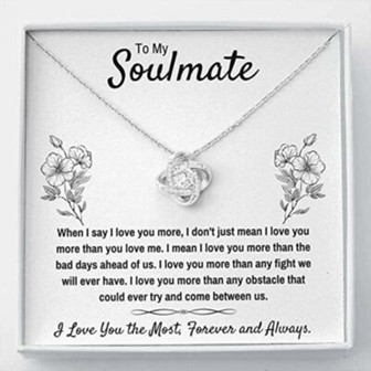 Girlfriend Necklace, Wife Necklace, To My Soulmate “I Love You The Most” Necklace Gift - Thegiftio UK