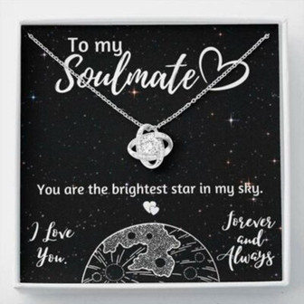 Girlfriend Necklace, Wife Necklace, To My Soulmate Love Knot Necklace Gift - Thegiftio UK