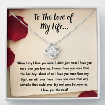 Girlfriend Necklace, Wife Necklace, To The Love Of My Life Necklace. Gift For Wife Fiance Soulmate - Thegiftio UK