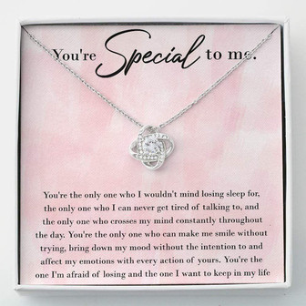 Girlfriend Necklace, You Are Necklace Gifts For Her , Love Knots , Necklace With Gift Box For Birthday Christmas - Thegiftio UK
