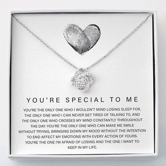 Girlfriend Necklace, You’Re Special To Me Gifts , Necklace Gift Fo Her , Love Knots - Thegiftio UK