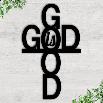 God is Good|Wall Hanging|Cross wall hanging|cross|religious wall hanging|home decor|religious art|God|god sign|good|home|wall decor|wall art - Thegiftio UK